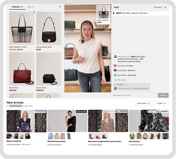 Live Shopping with Video